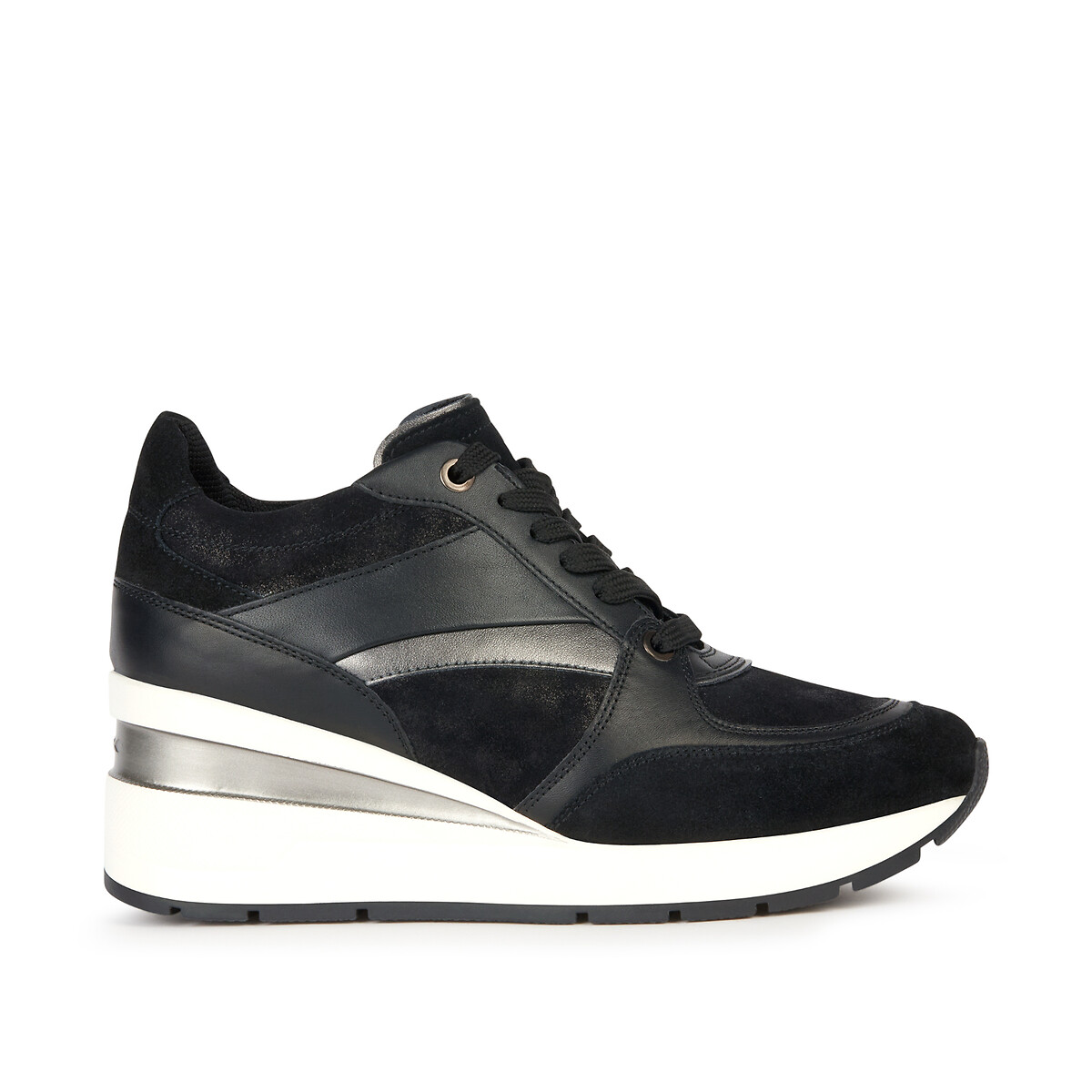 Zosma Breathable Wedge Trainers in Leather