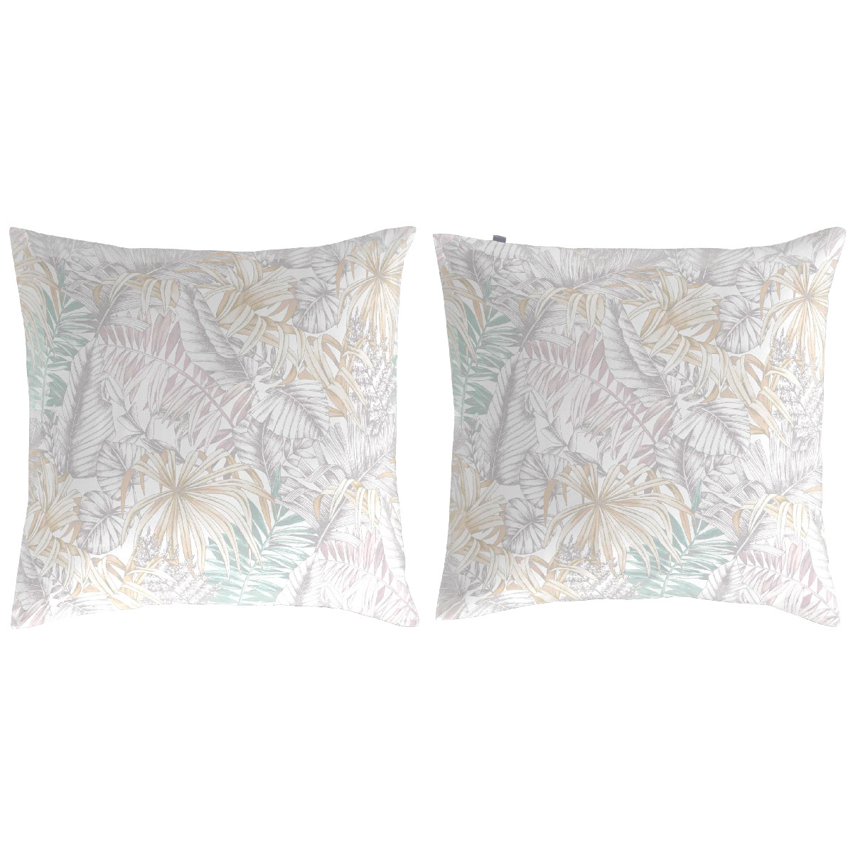 Lot de 2 taies d'oreiller en coton PALM A, NAF NAF HOME