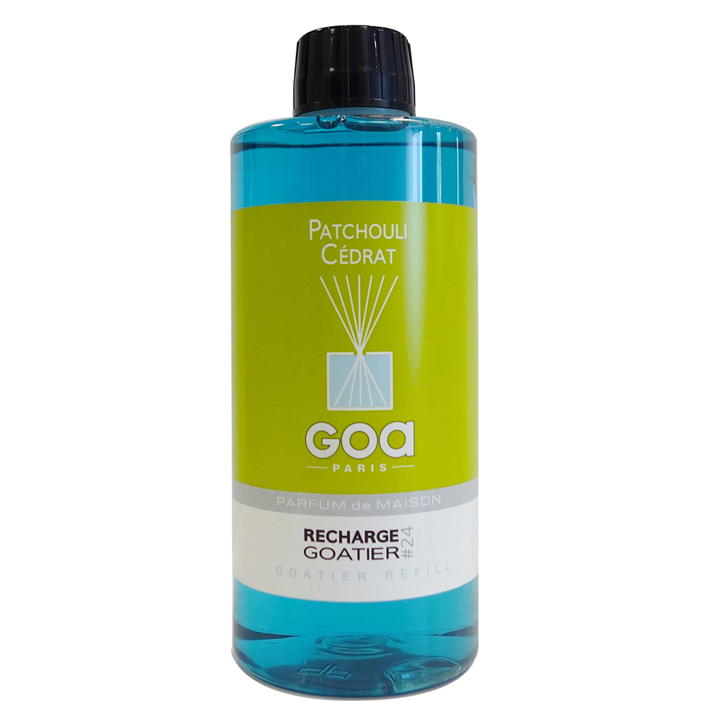 Parfum d'intérieur - Recharge goatier patchouli cédrat 500 ml, GOA
