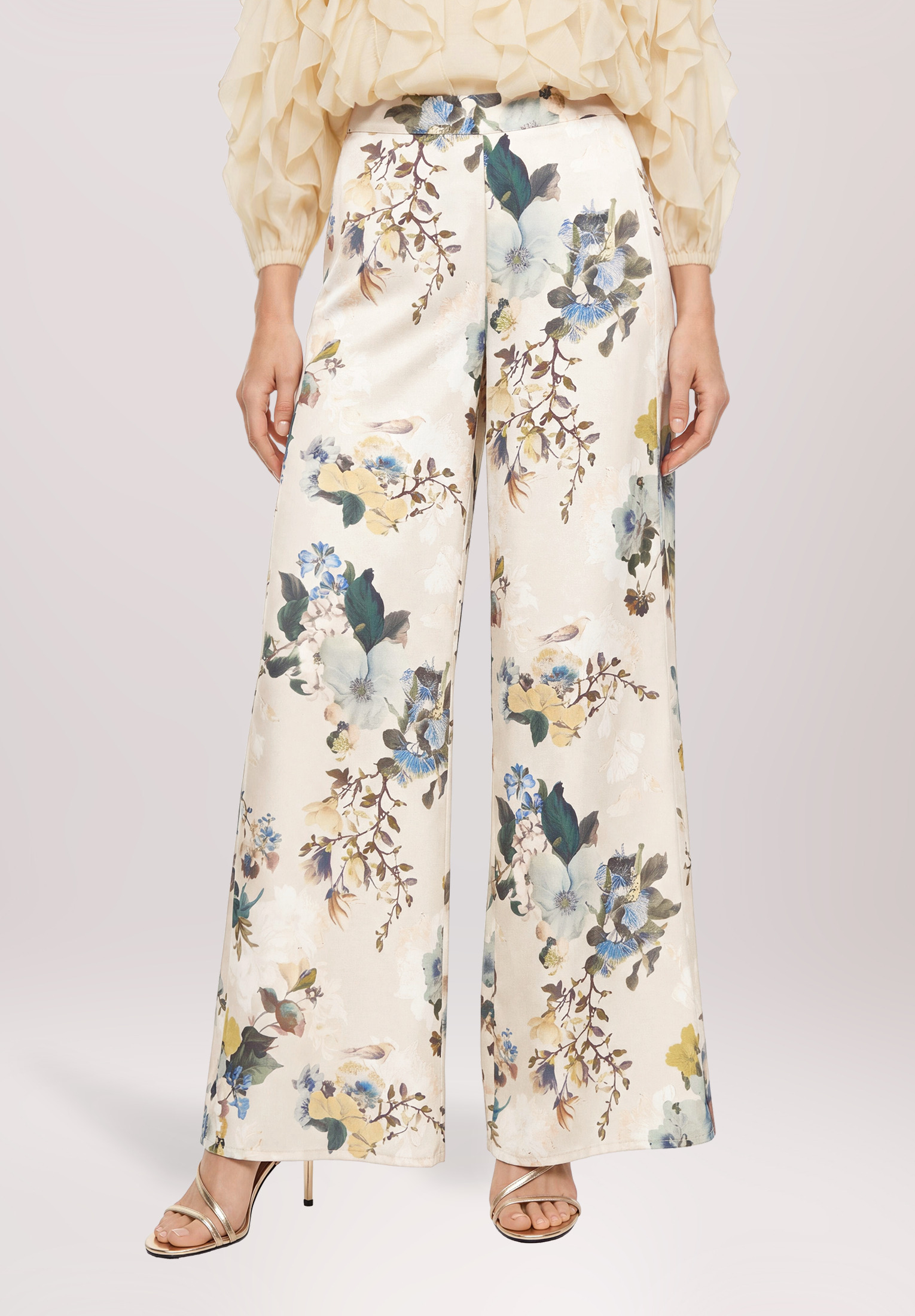 Pantalon Marlene à imprimé à fleurs, VERA MONT