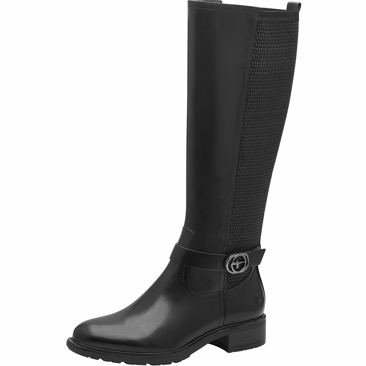 Tamaris Botas de equitación elásticas, de piel — photo 3
