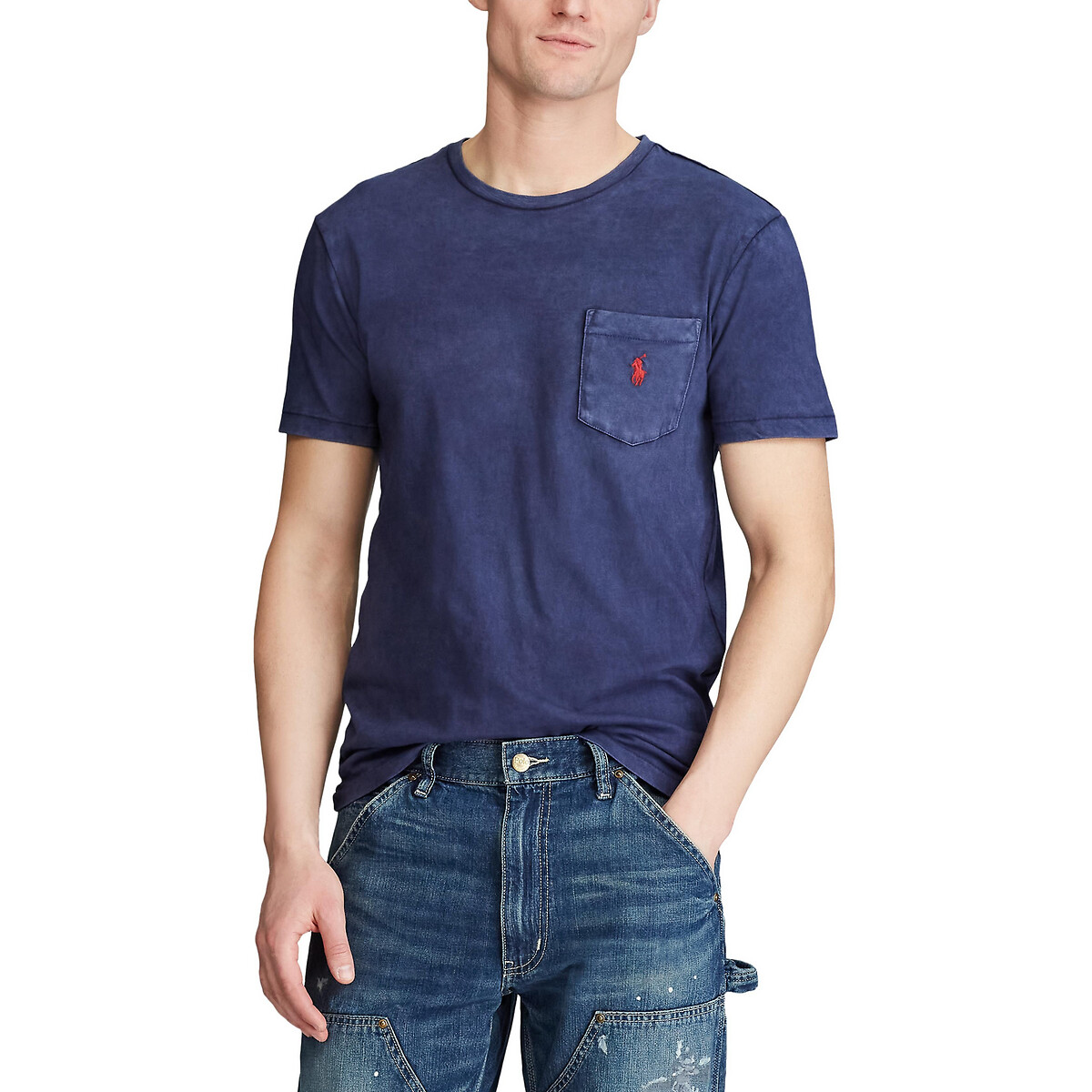 Cotton slub pocket t-shirt , navy blue, Polo Ralph Lauren | La Redoute