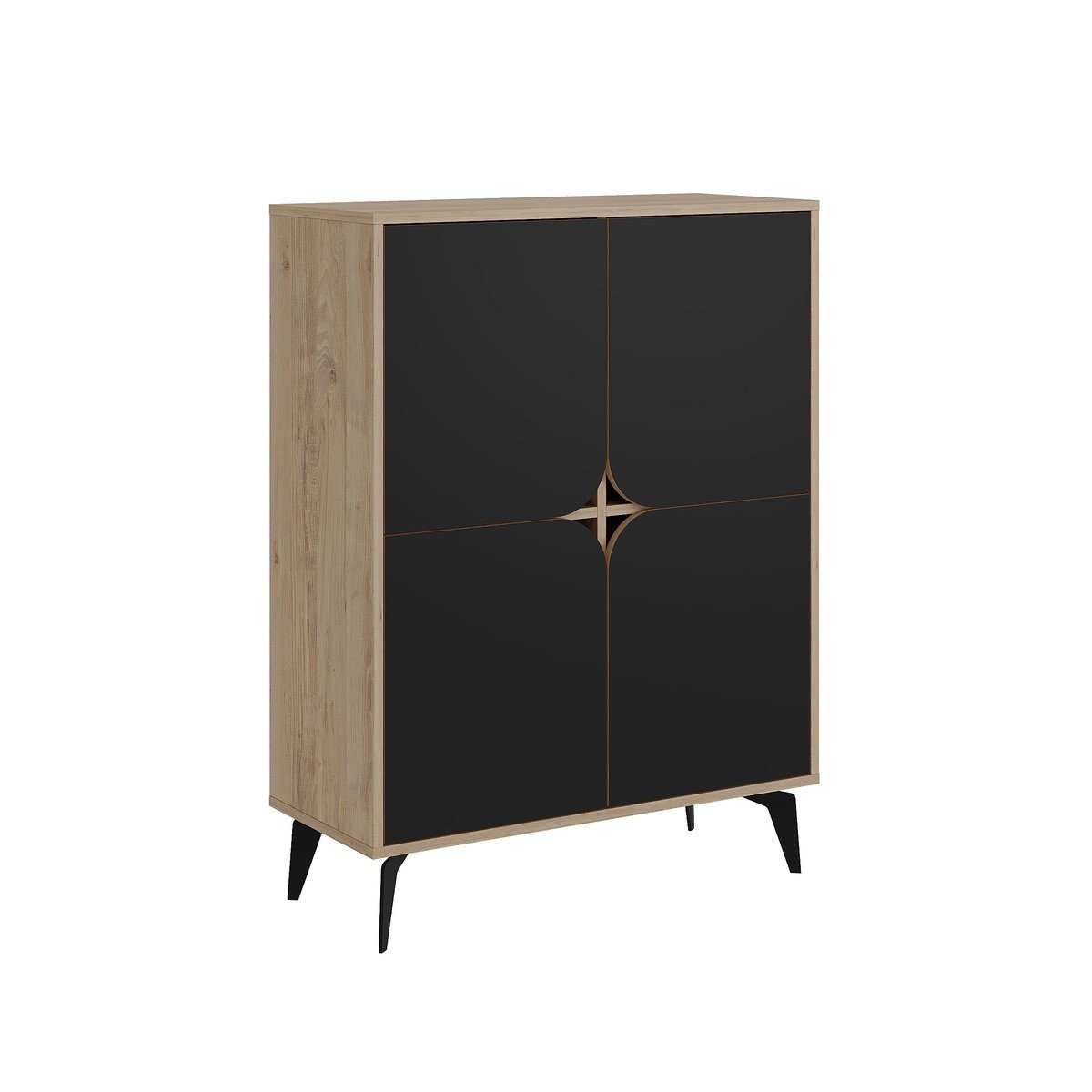 Buffet haut 4 portes avec pieds en métal L90 cm - FLORA, CALICOSY