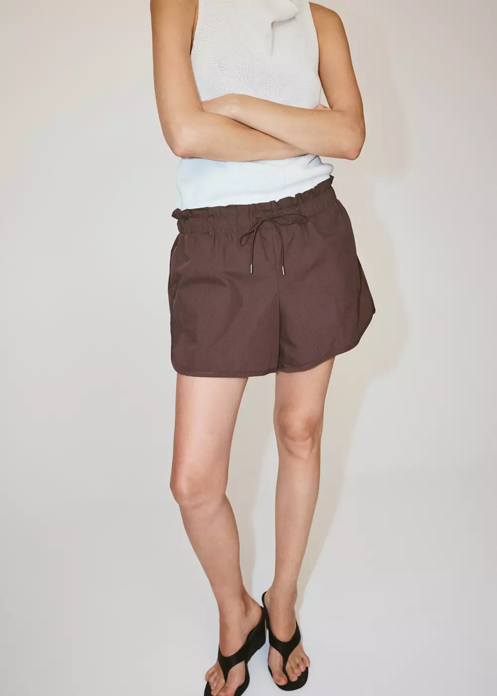Short droit taille froncée, MANGO