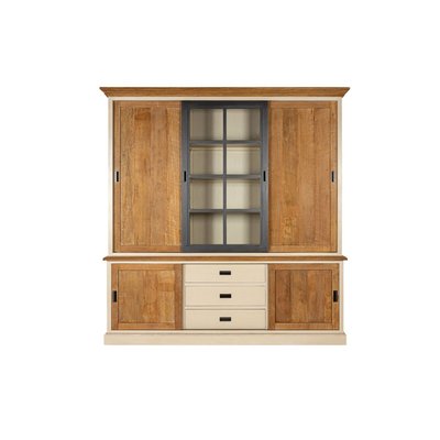 Vaisselier en bois et métal 5 portes 3 tiroirs - BEAUNE HELLIN, DEPUIS 1862
