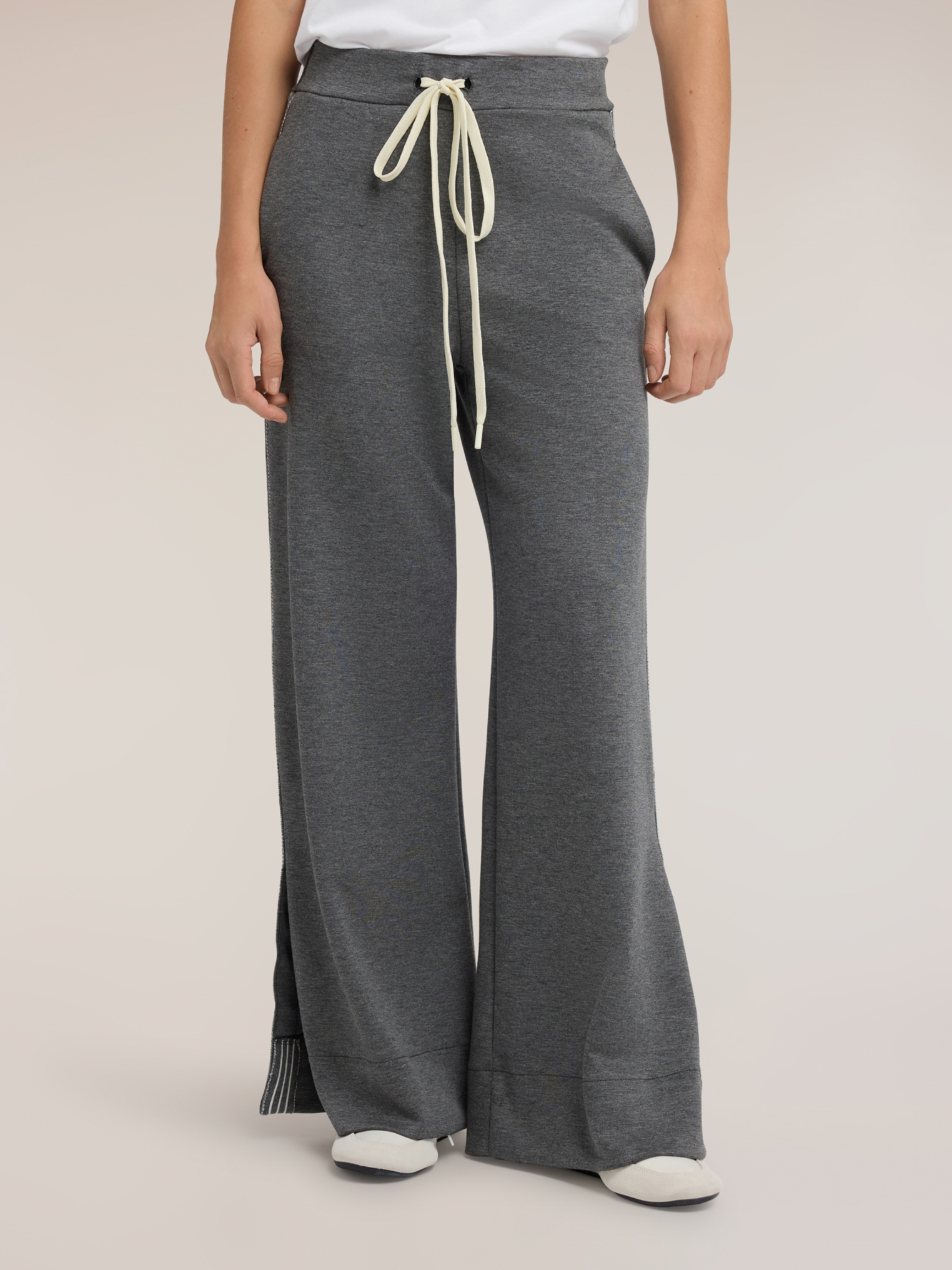 Pantalon palazzo avec bandes à rayures, MOTIVI