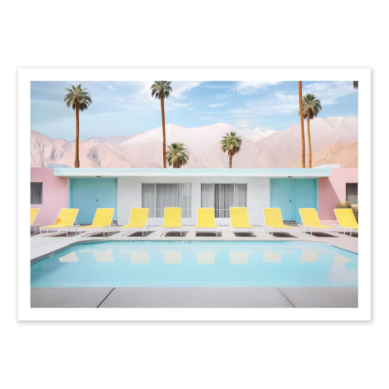 Affiche d'art - Palm Springs Pool day - Philippe Hugonnard, WALL EDITIONS