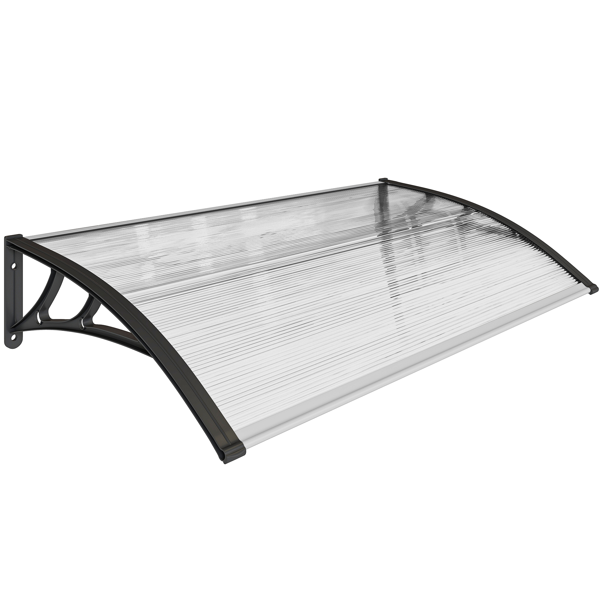 Auvent de porte Polycarbonate Transparent, OUTSUNNY