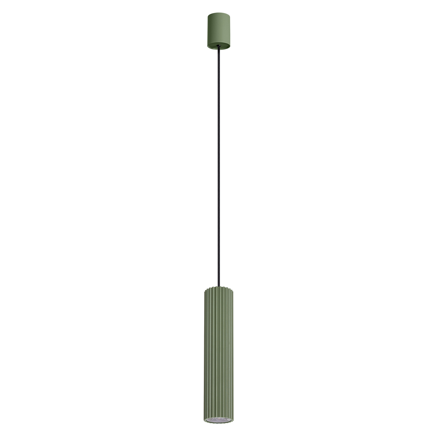 Suspension Aluminium Vert Olive LED 1 Ivar, EDEN