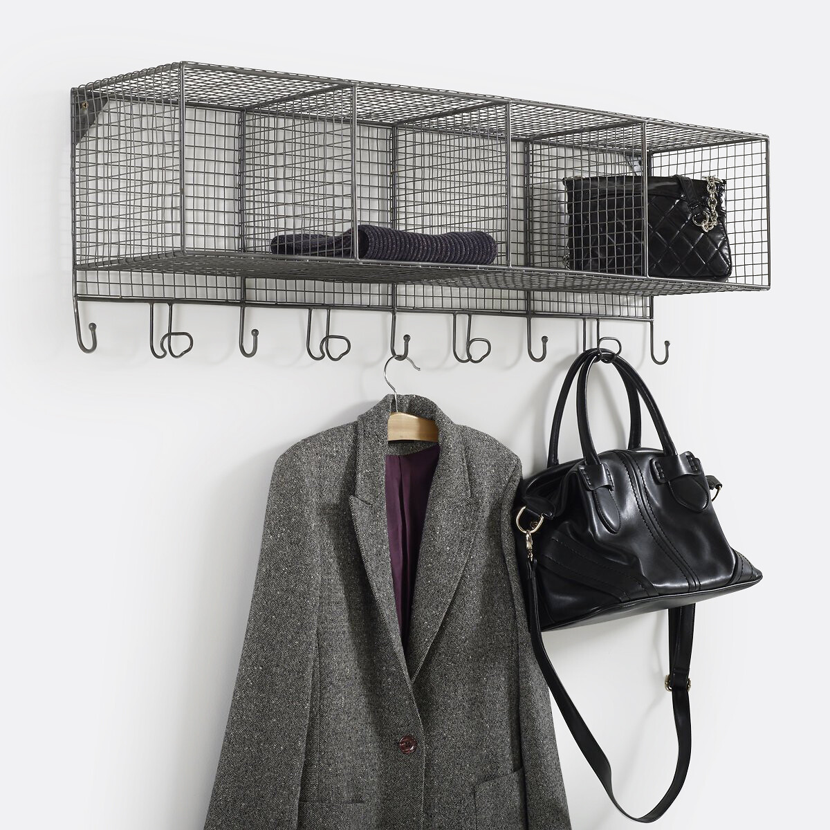 Areglo 9-Hook Metal Wall Shelf Rack, LA REDOUTE INTERIEURS