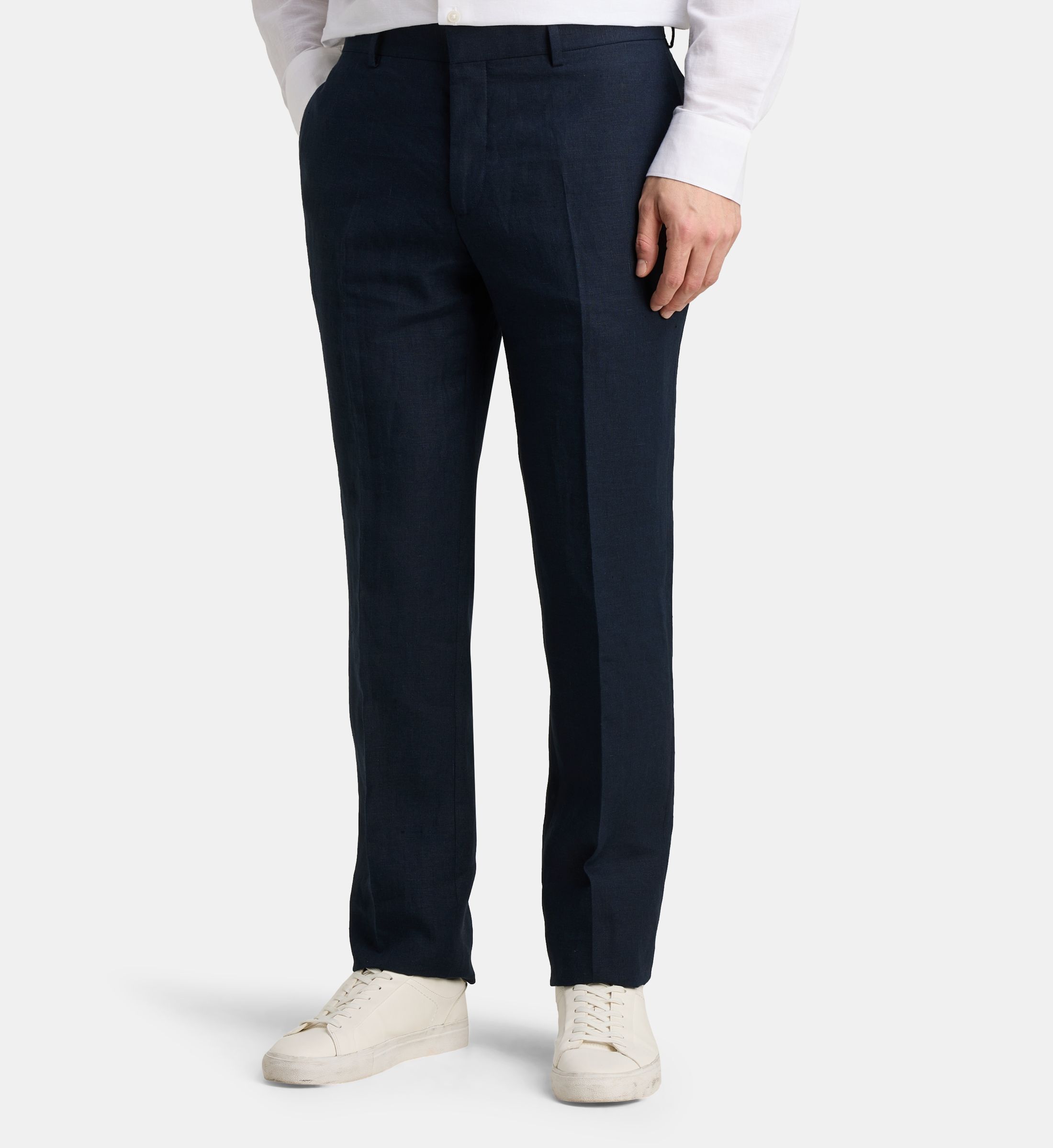 Pantalon de costume arzino p ajusté en lin, COMPTOIR GL