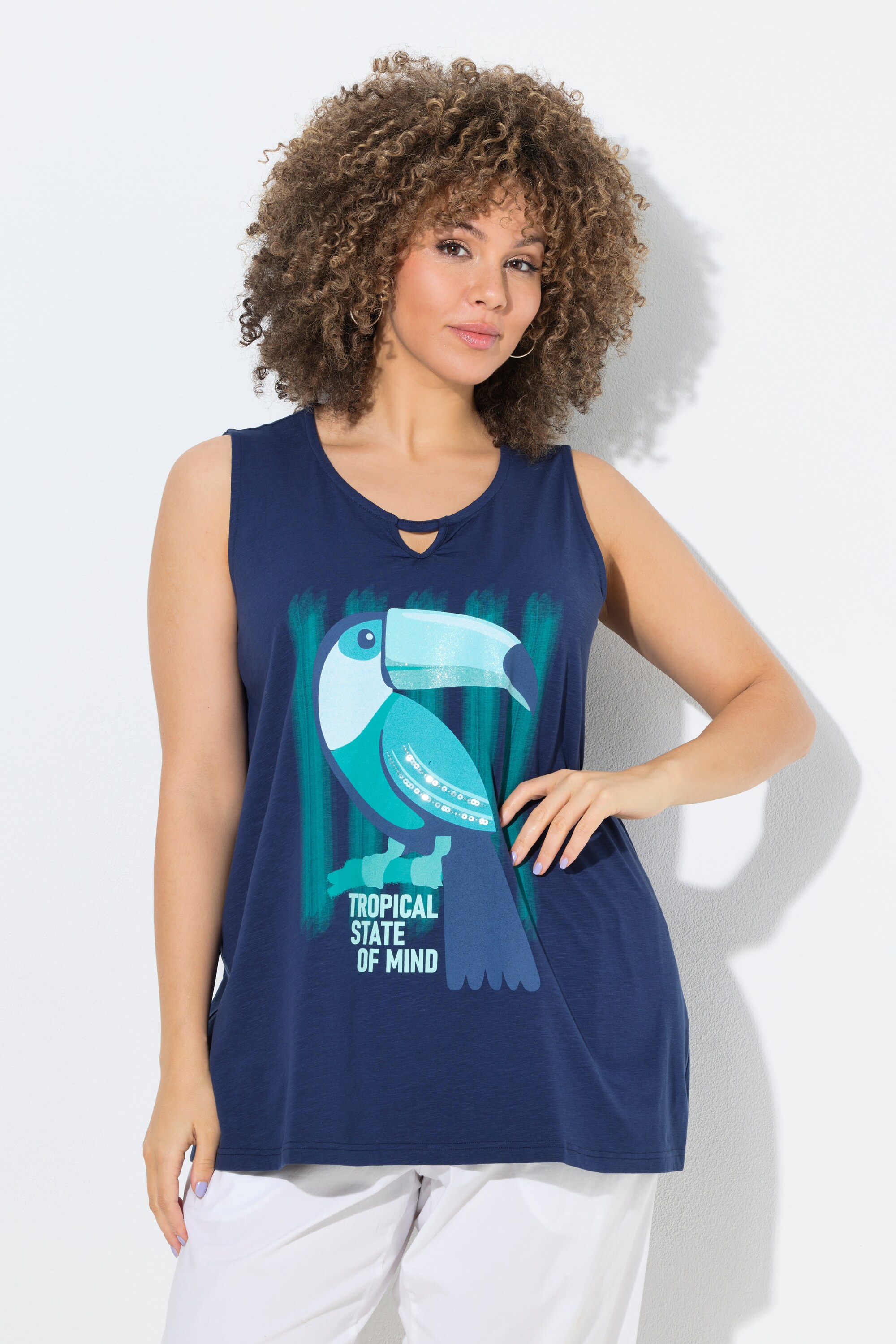 Débardeur motif toucan avec paillettes, ULLA POPKEN