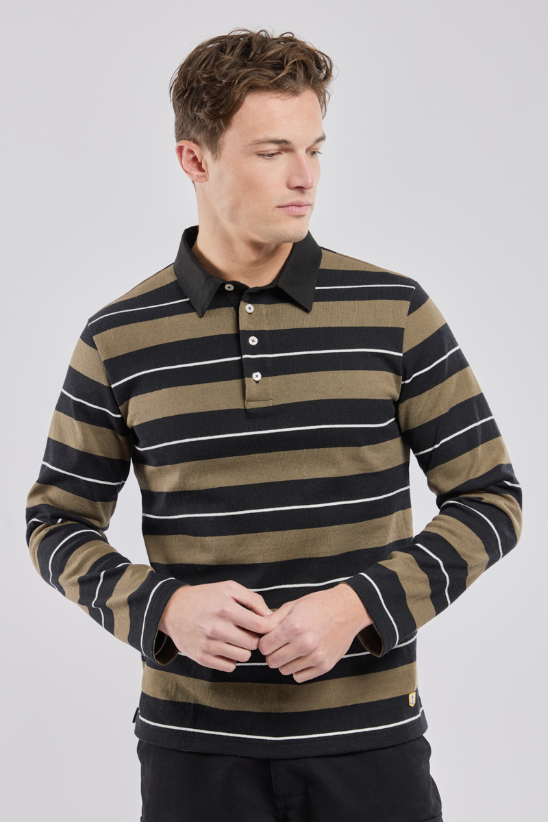 Polo rayé - fil Open-End en coton pour homme, ARMOR-LUX