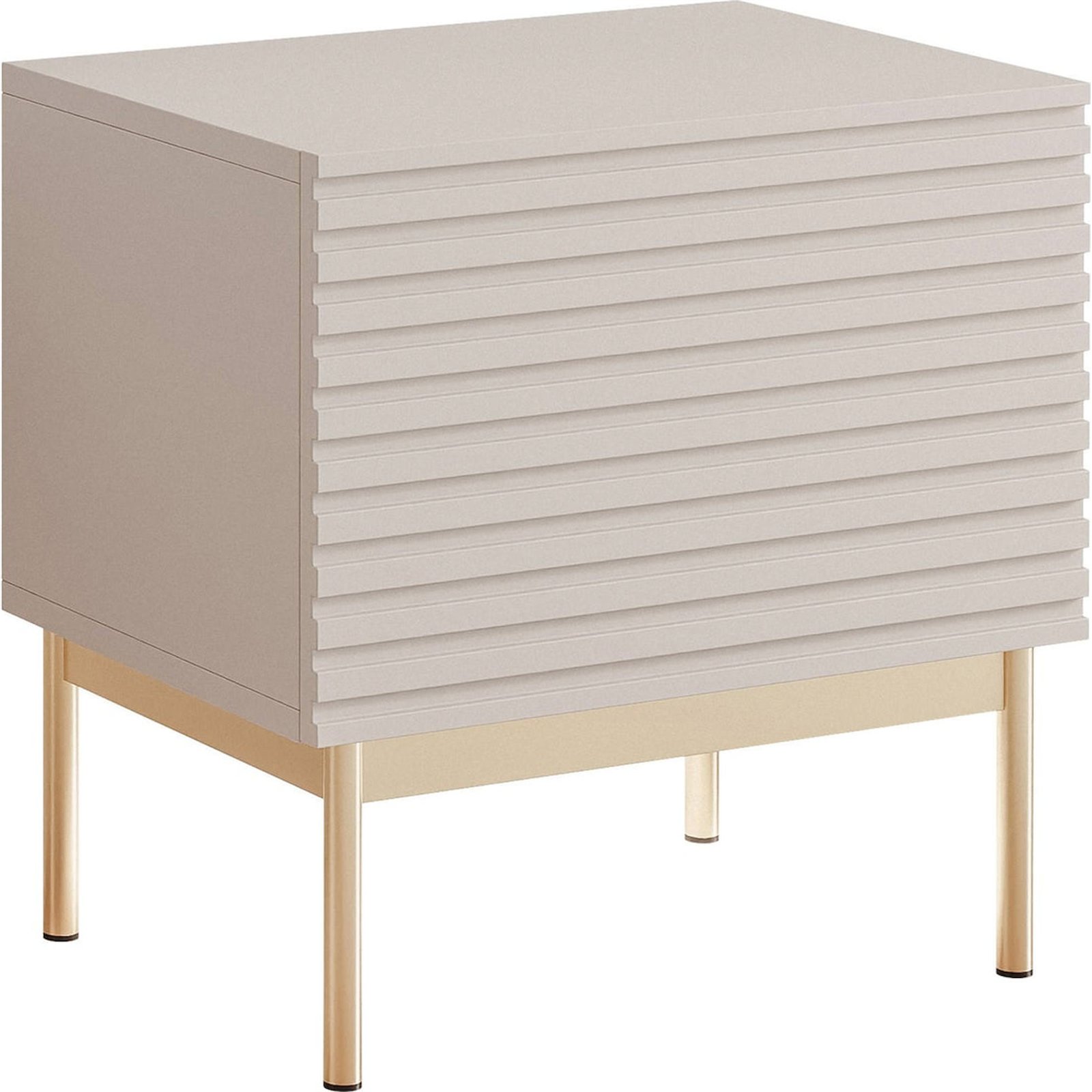 Table de chevet cannelée LINEARIS avec LED, RECOLLECTION