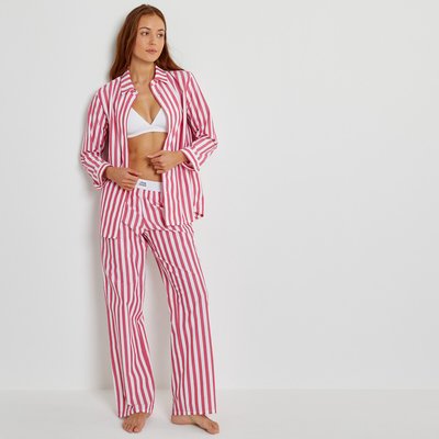 Striped Cotton Poplin Pyjamas LA REDOUTE COLLECTIONS
