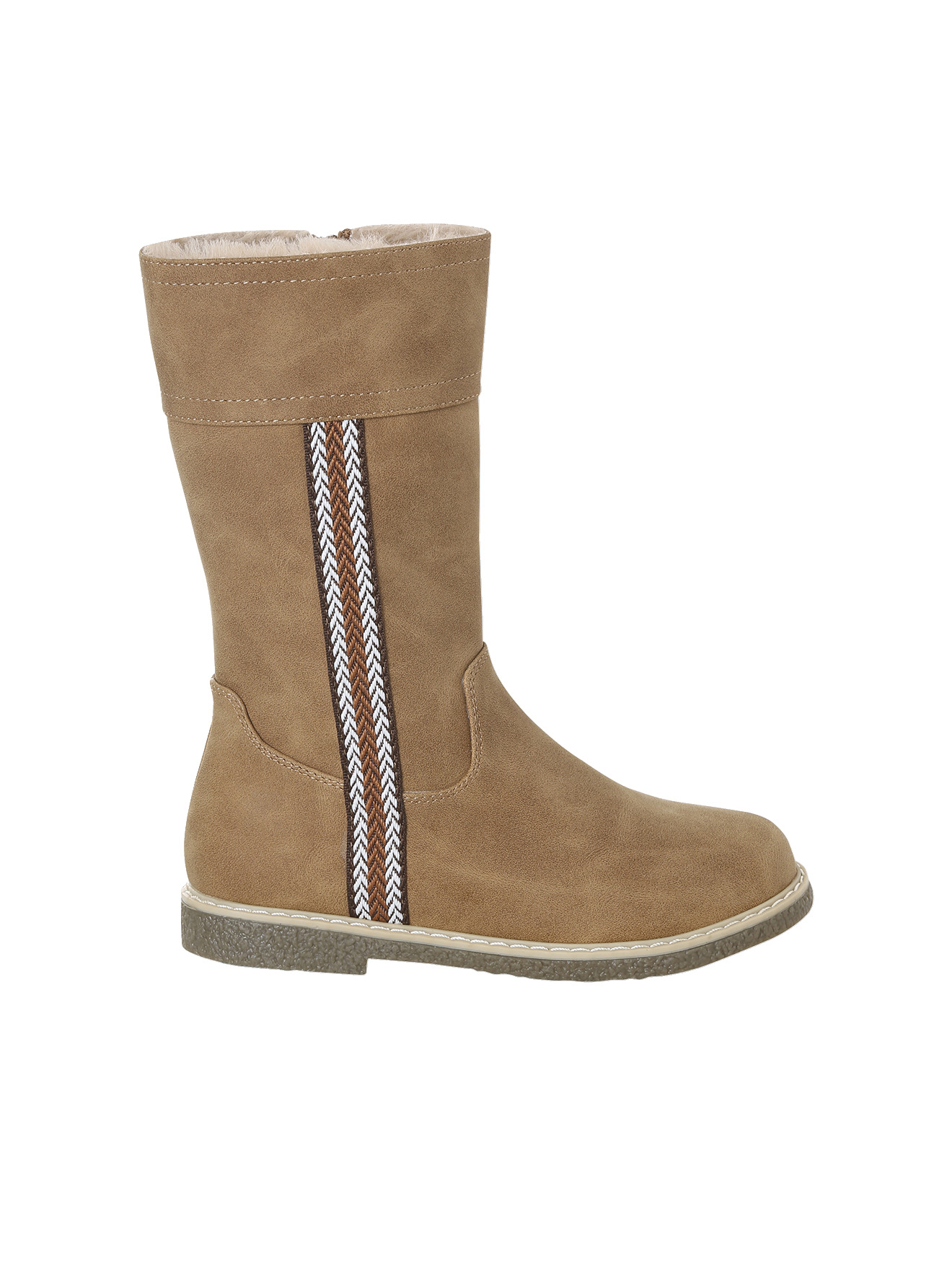 Bottes enfant synthétique fourrée zippées, VERTBAUDET