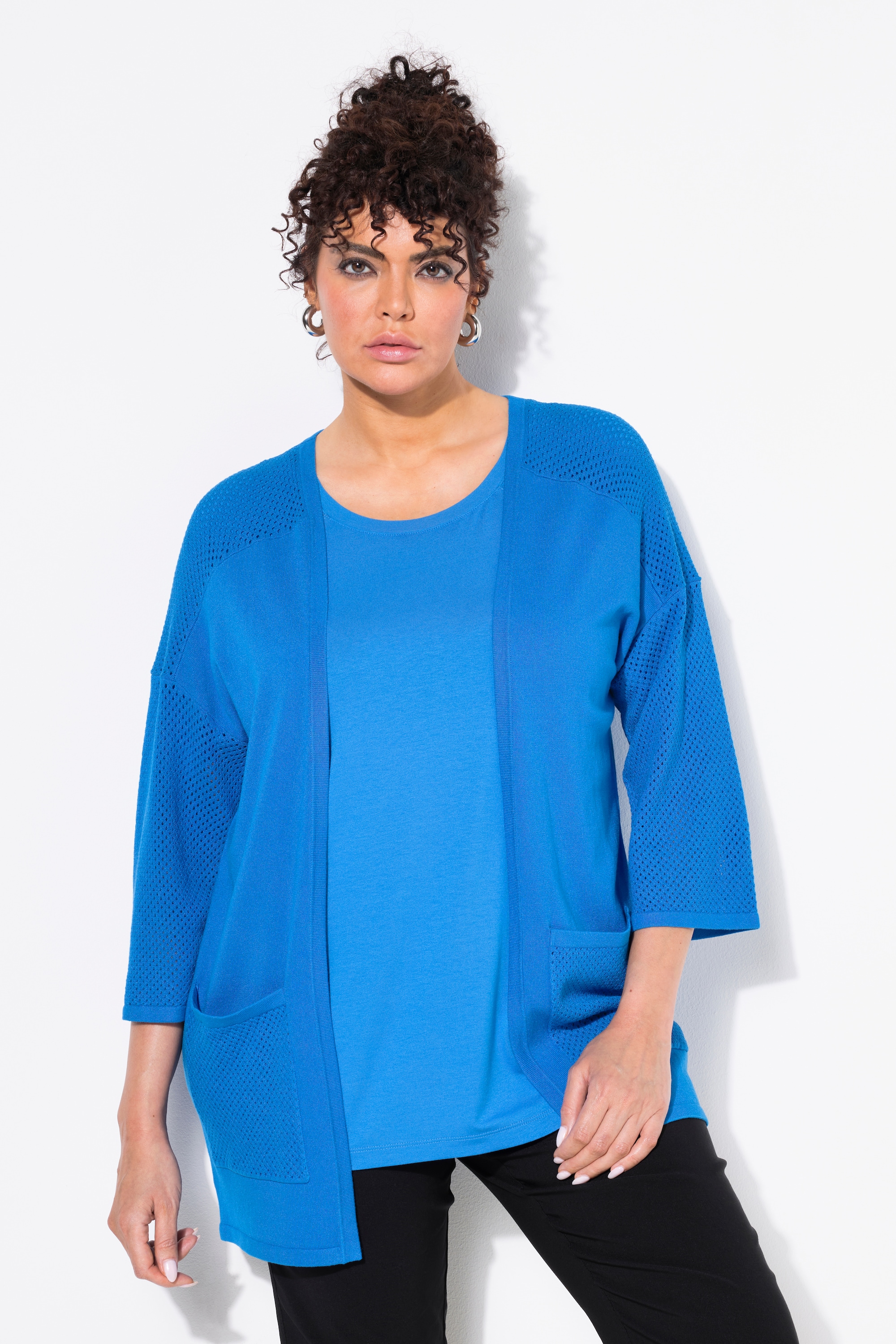 Cardigan oversize en jersey. Encolure V et, ULLA POPKEN