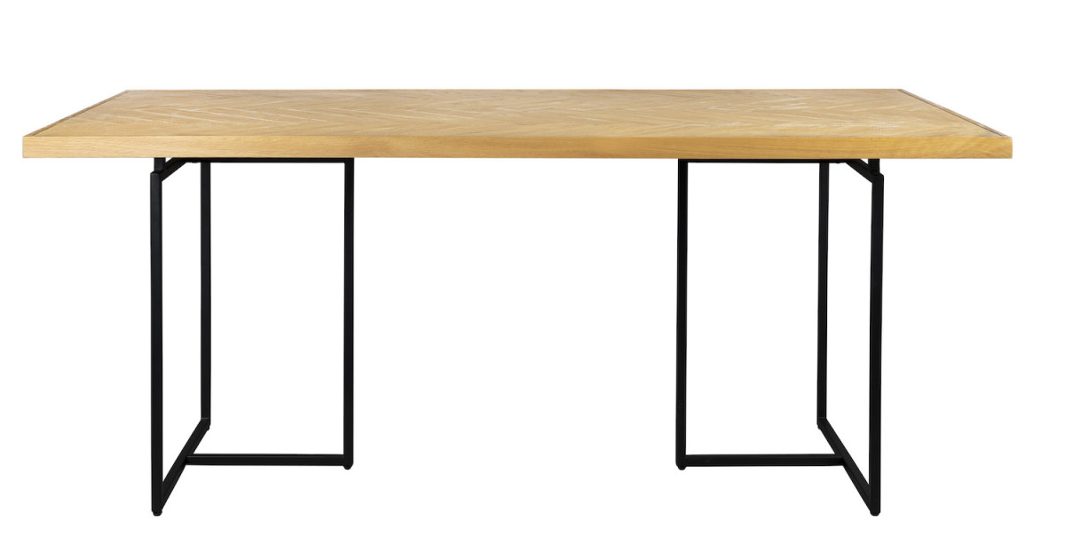 Table à manger en bois de chêne et acier - CLASS, DUTCHBONE