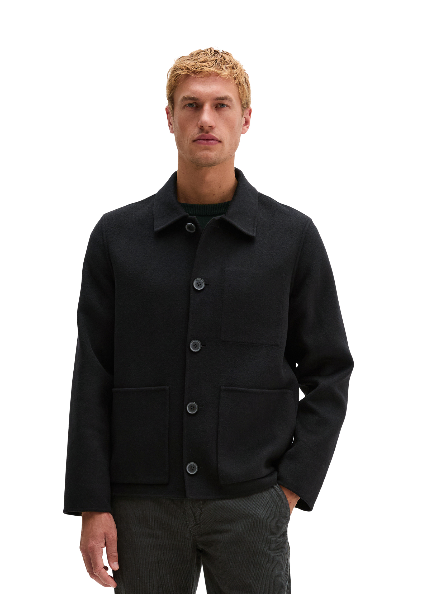 Veste en laine coupe classique en laine mélangée double face toute douce, MARC O'POLO