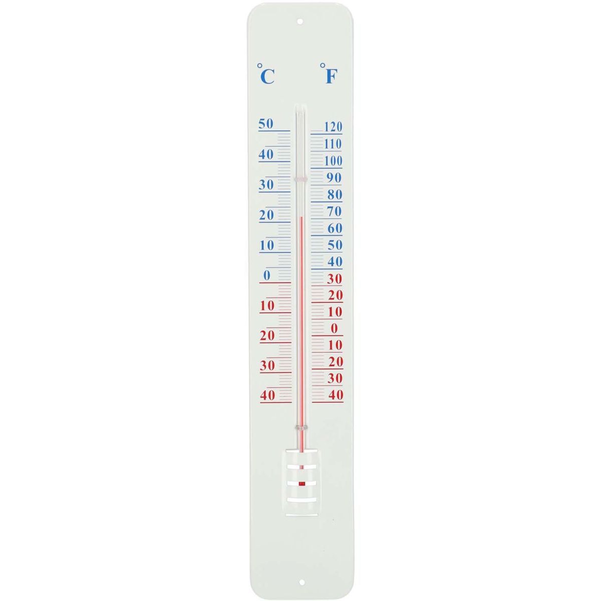 Thermomètre extérieur sur plaque métal 45cm, WORLD OF WEATHER