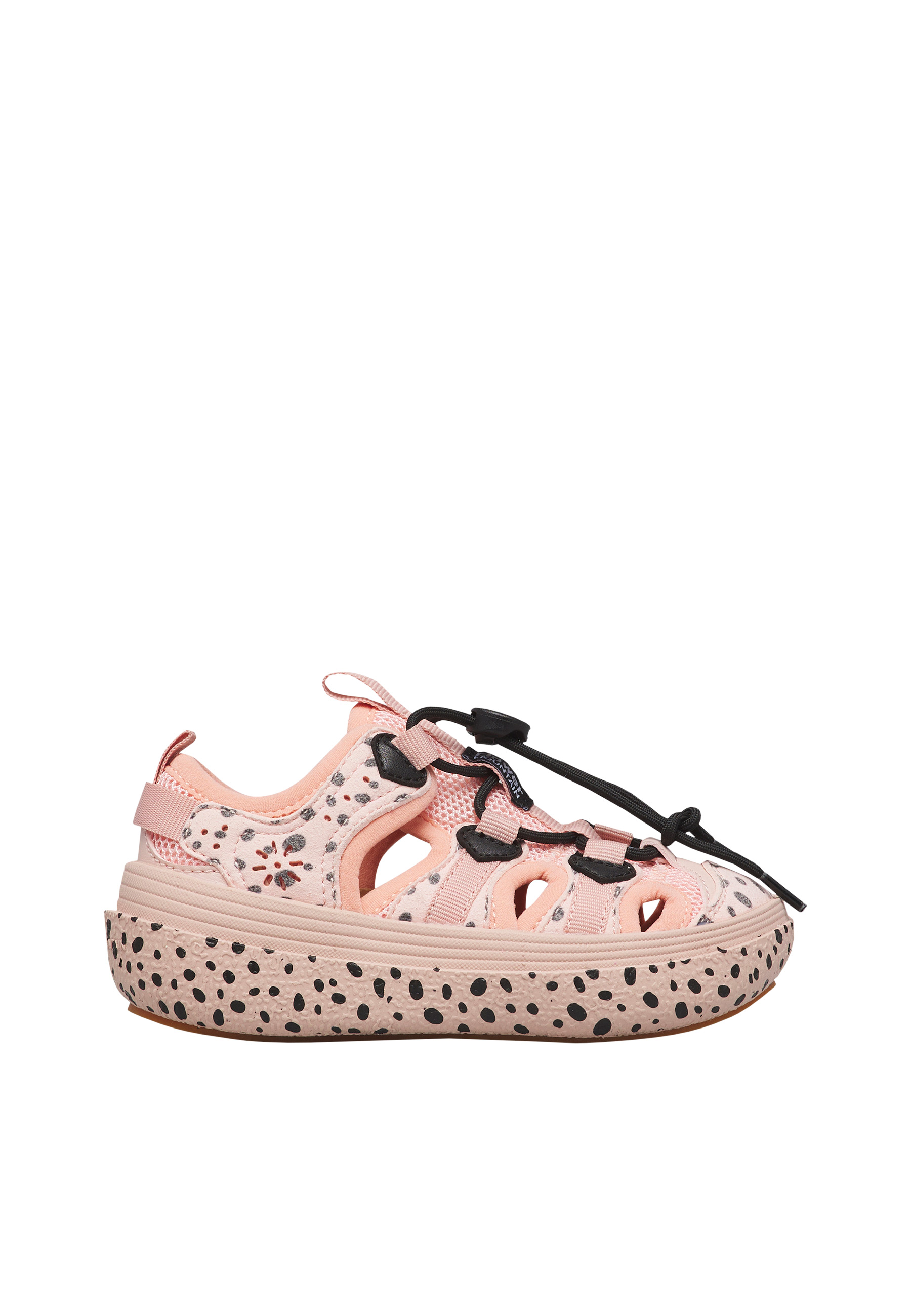 Sandales semi-ouvertes en simili cuir et tissu CHOMEI JUNIOR., NATURINO