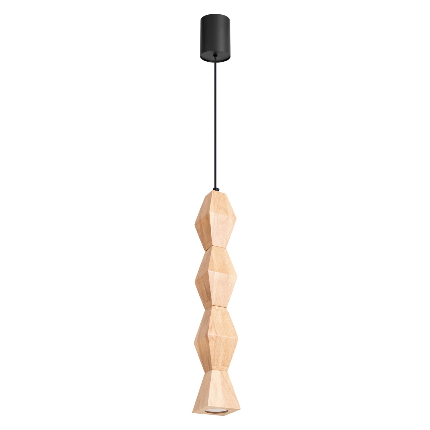 Suspension Bois Naturel GU10 1 Kubbe, EDEN