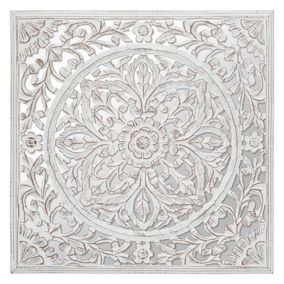 Tableau en liège avec 60x90cm avec cadre MDF, motif mappemonde blanc