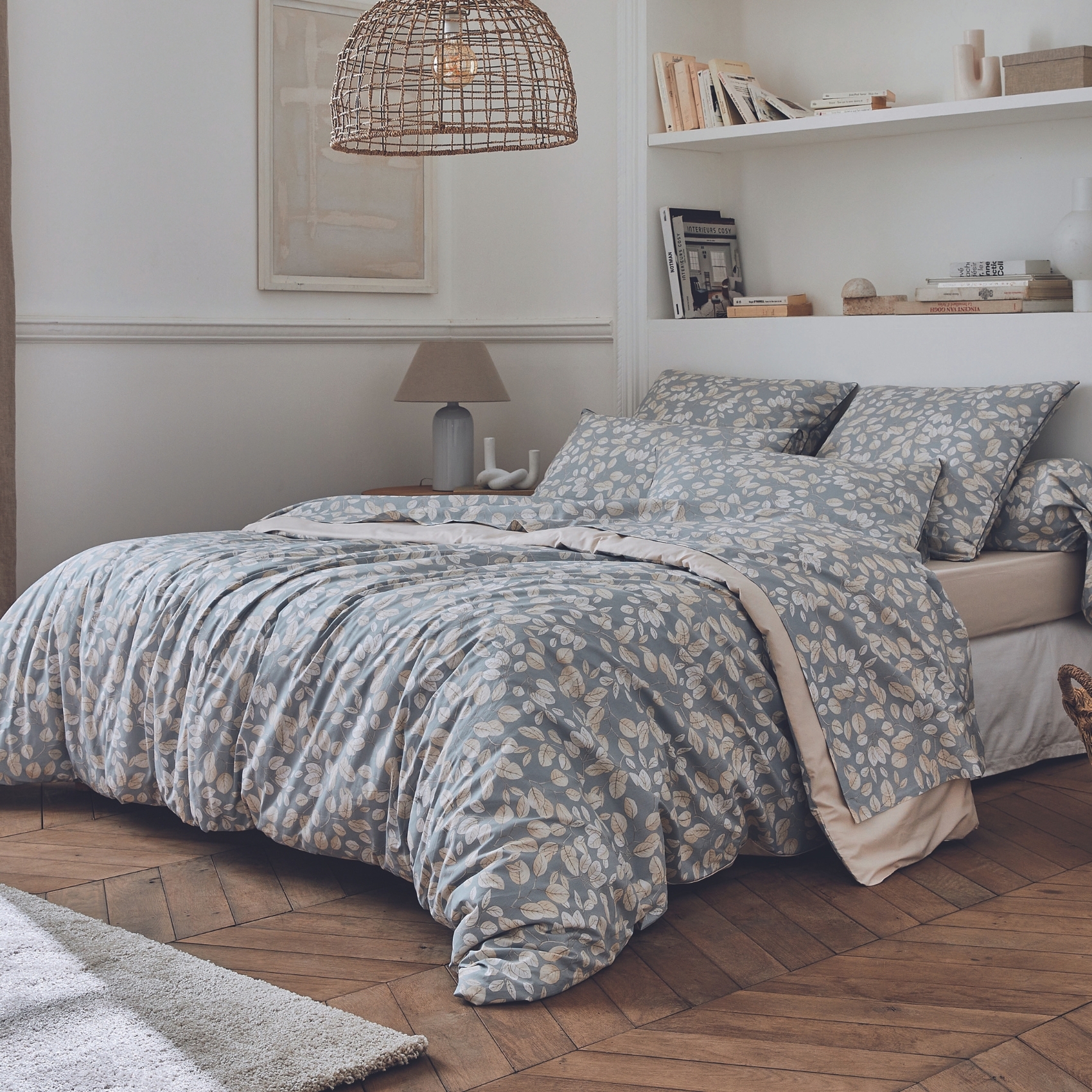 Parure de couette en percale au style cocooning, TRADILINGE