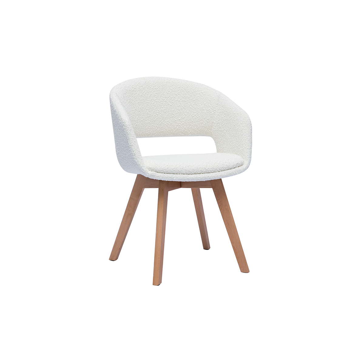 Chaise scandinave pieds bois clair PRISMA, MILIBOO