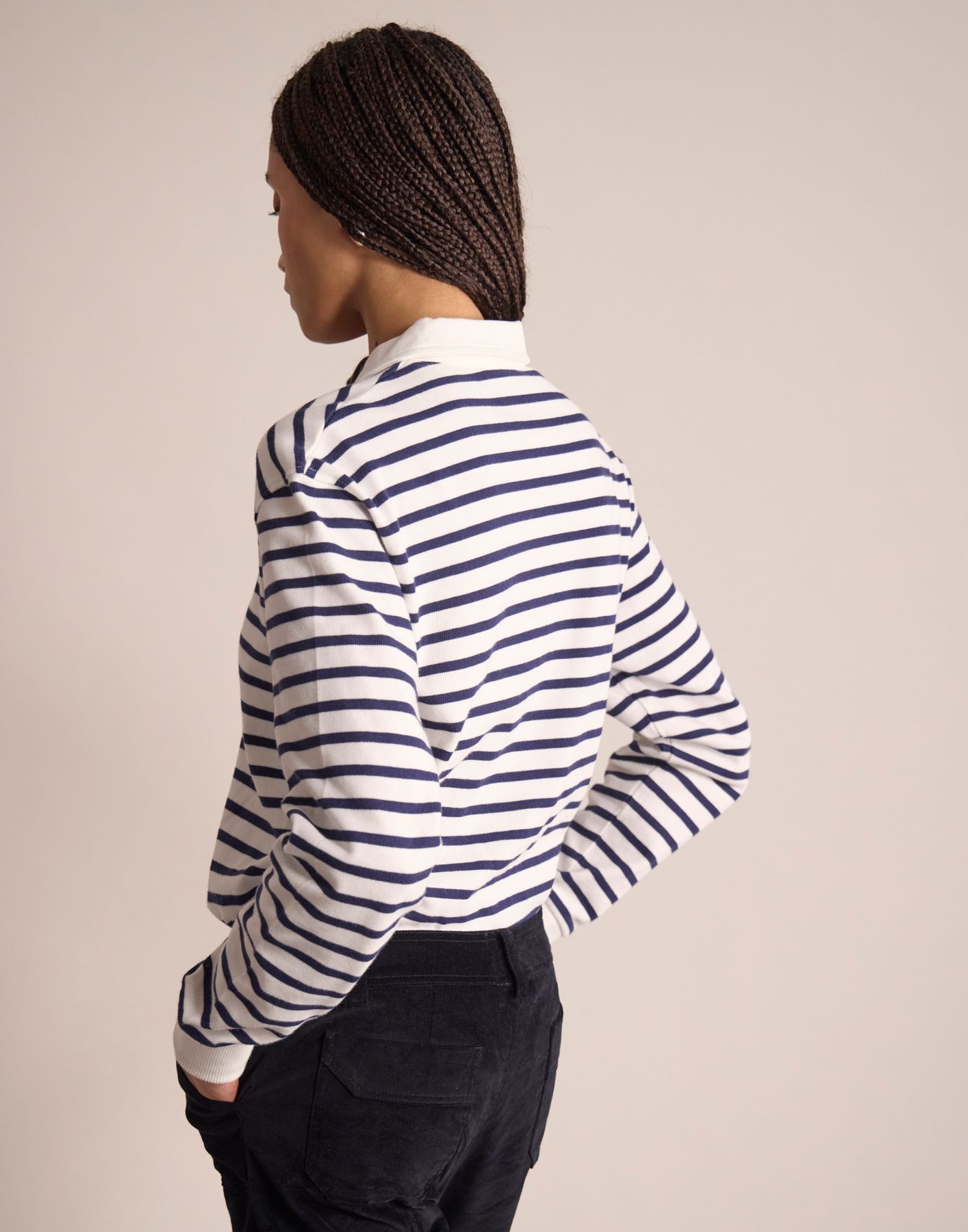 Polo Ethan en coton rayé - Ines de la Fressange Paris, INES DE LA FRESSANGE PARIS