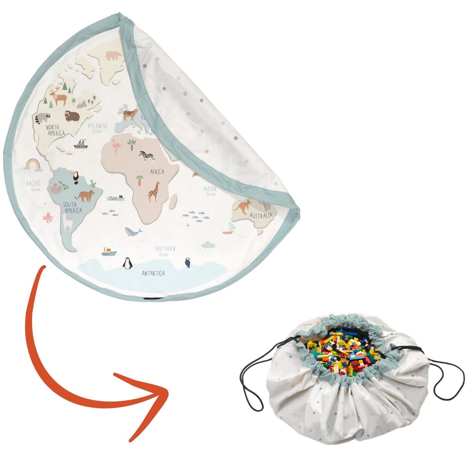 Sac à jouet 2 en 1 réversible Noomad Original, PLAY&GO