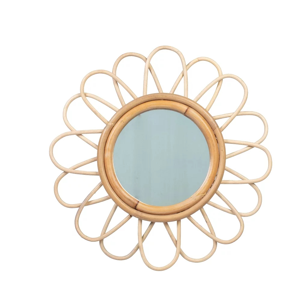 Petit miroir en rotin, HYDILE