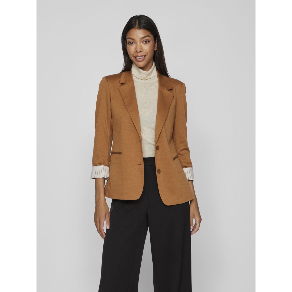 Blazer long camel femme La Redoute