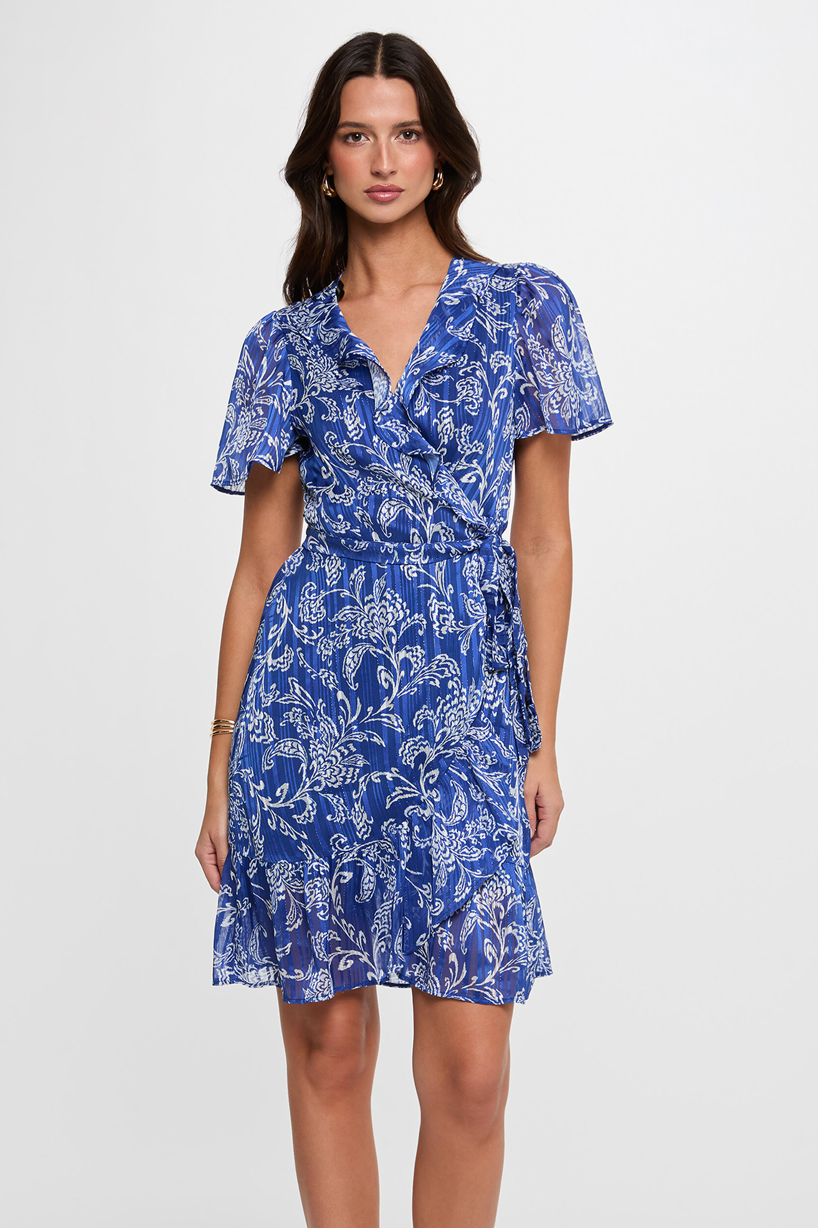 Robe courte col v, MORGAN