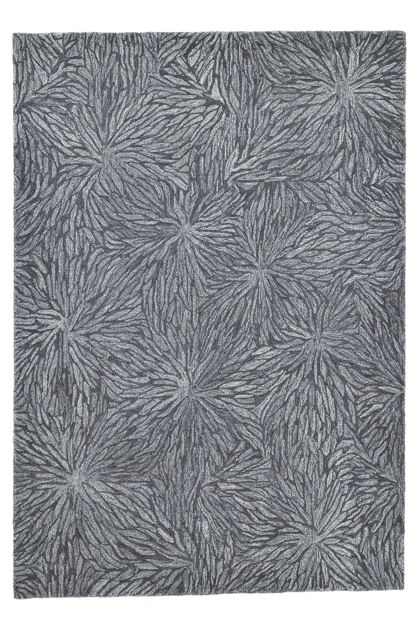 Tapis tufté main en laine vierge et viscose, THEKO