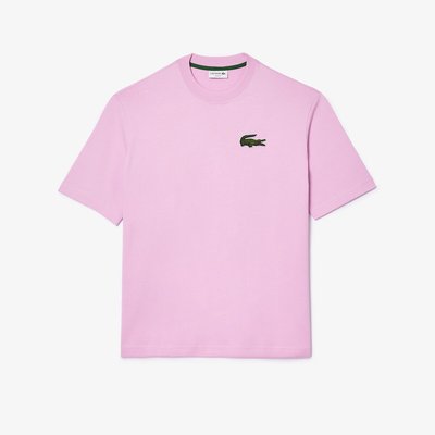 Embroidered Logo T-Shirt in Organic Cotton with Short Sleeves and Crew Neck LACOSTE