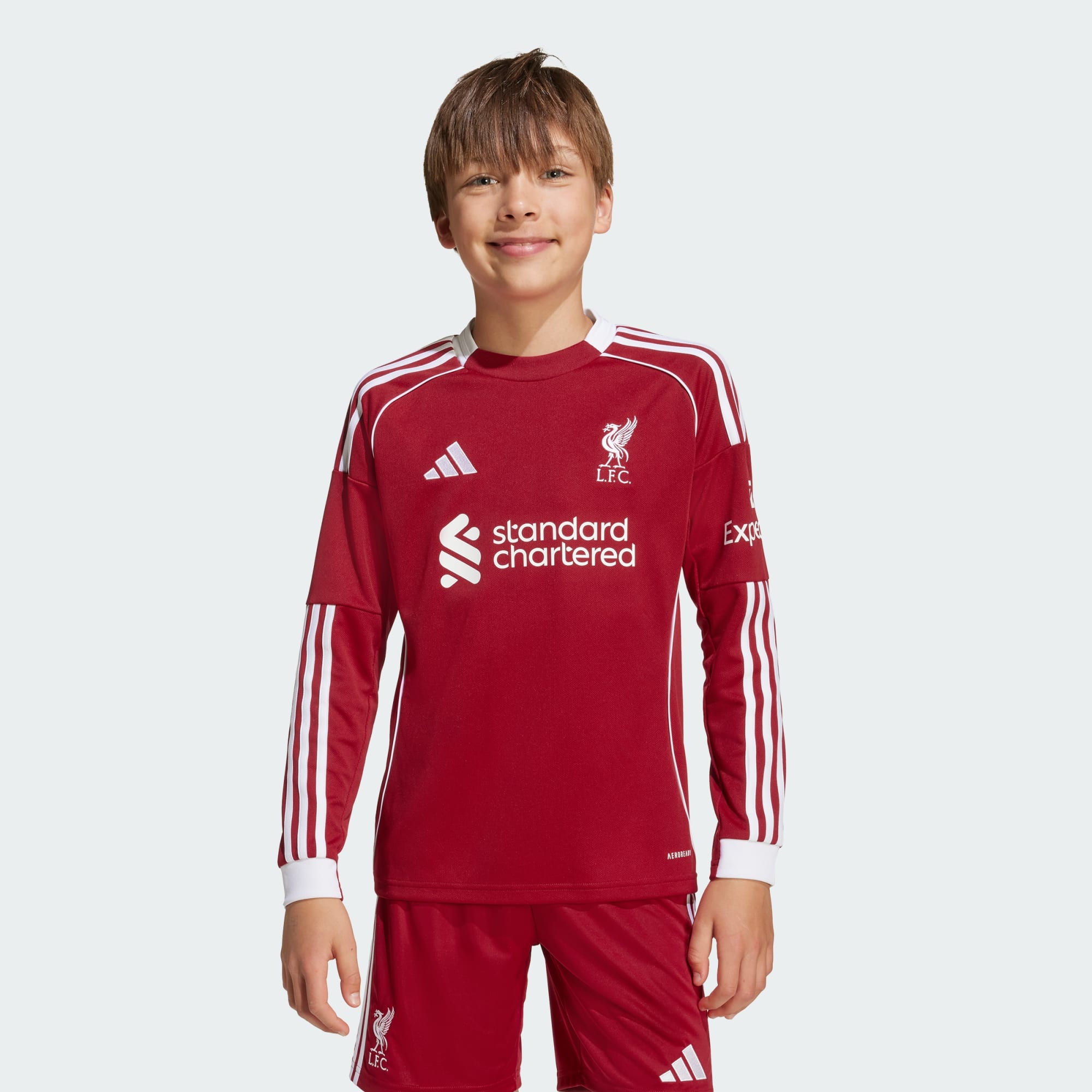 Maillot Domicile À Manches Longues Liverpool Fc 25/26 Enfants, adidas Performance