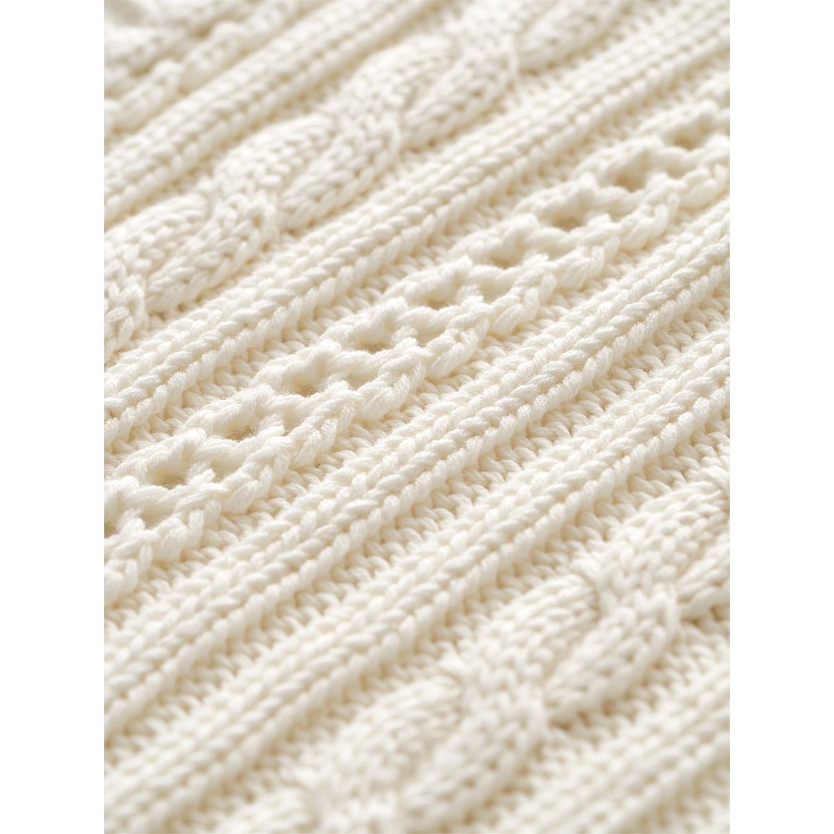 howa couverture bébé be happy, beige, coton, tricot, 80x100cm 8901