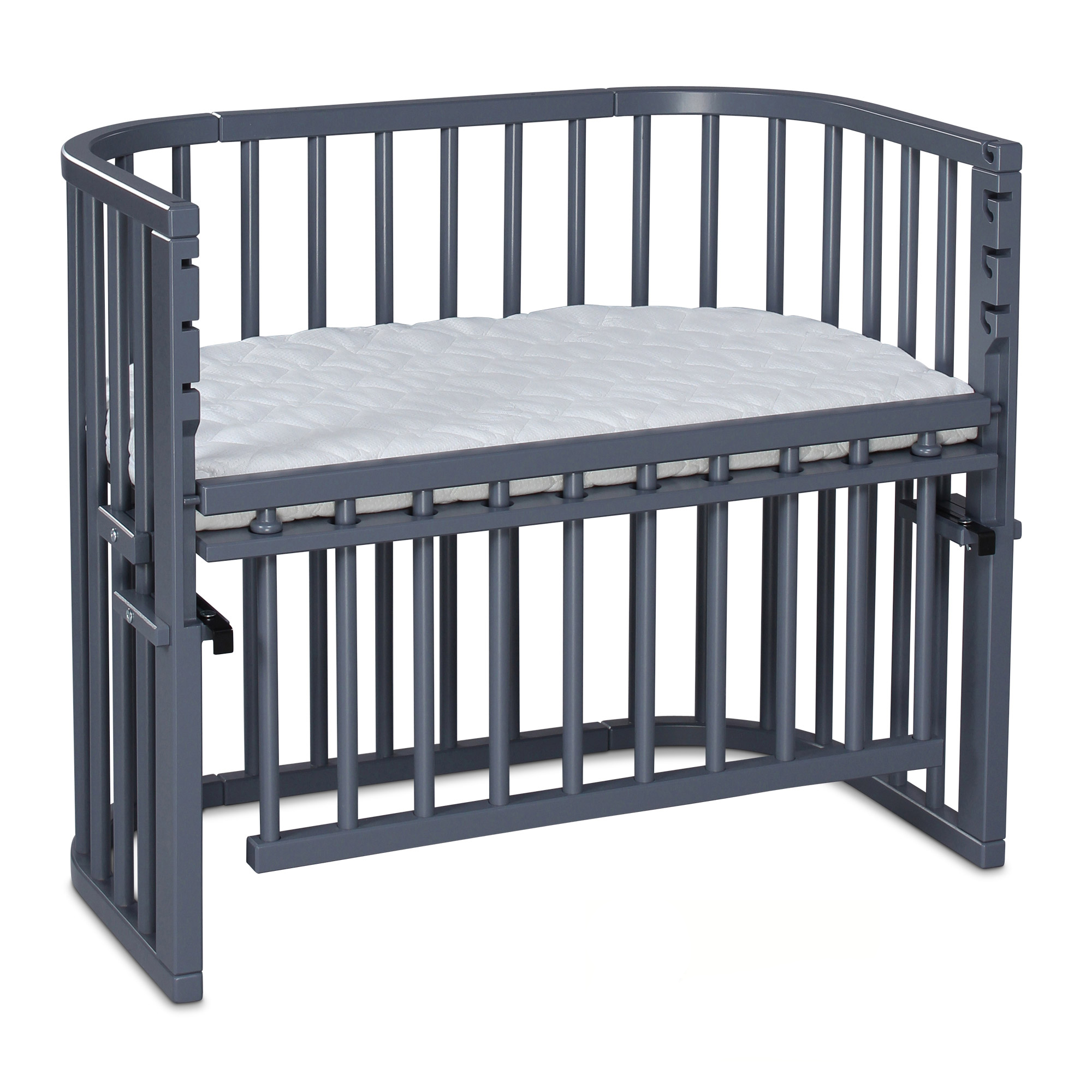 Grand Lit berceau Cododo Gris avec matelas - Maxi Comfort +, BABYBAY
