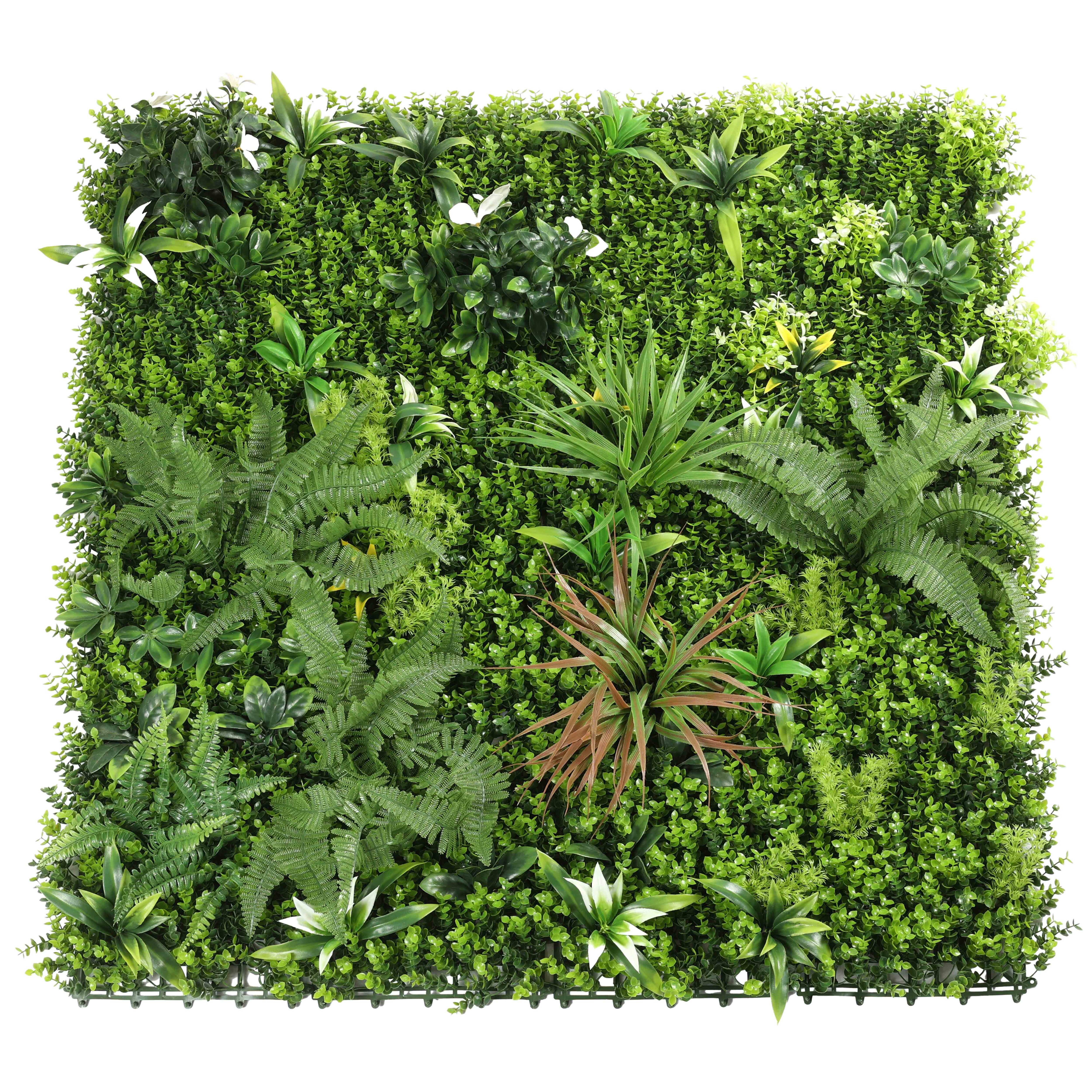 Mur végétal artificiel jungle tropicale premium intérieur et extérieur 100x100 cm, OIKO, OVIALA