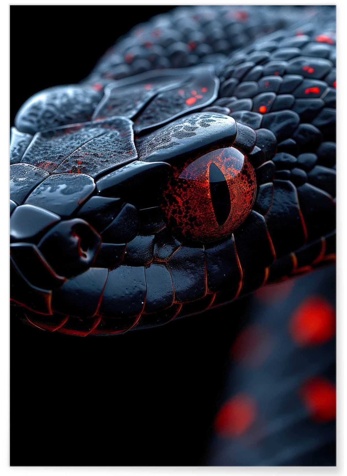 Affiche Serpent noir et rouge, L'AFFICHERIE