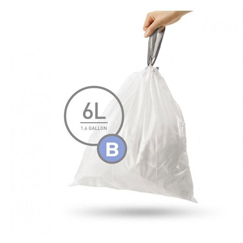 Sacs poubelle 6l(b) distributeur de 30 sacs Couleur blanc