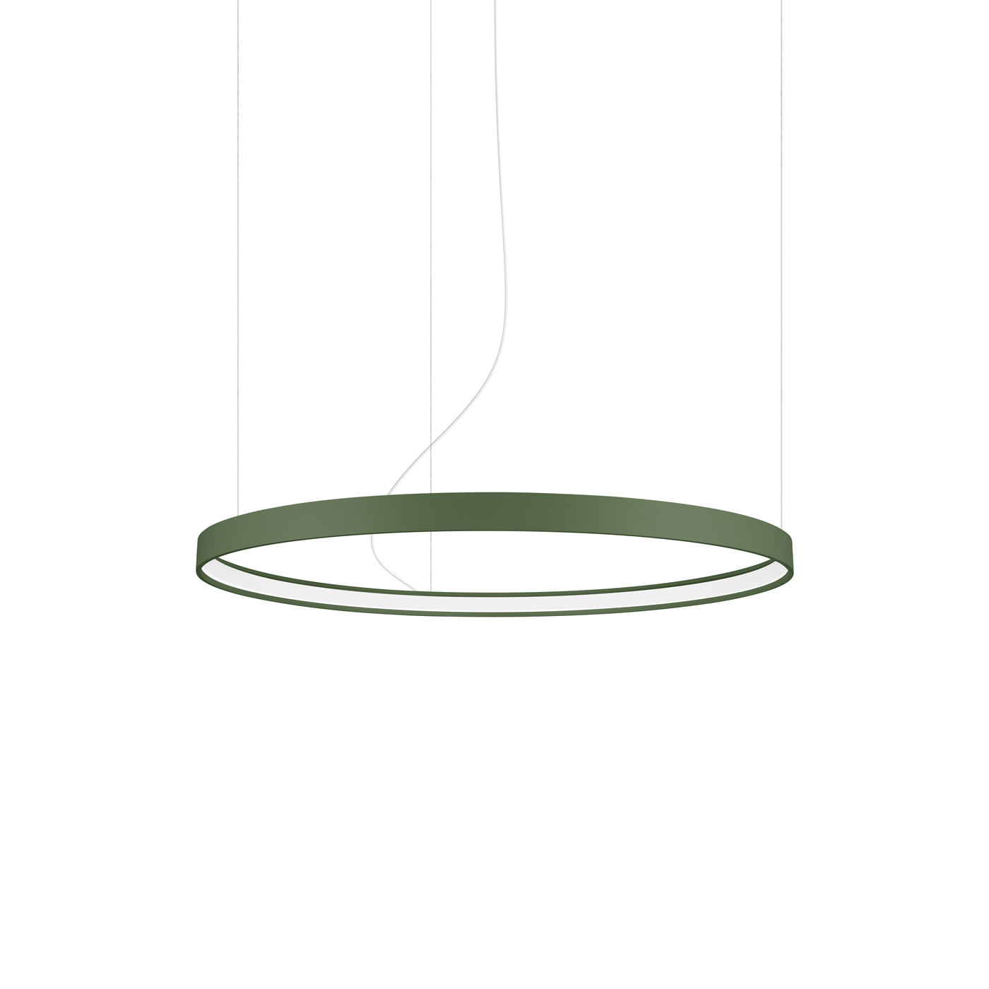 Lustre Aluminium Vert Olive LED 1 Rio, EDEN