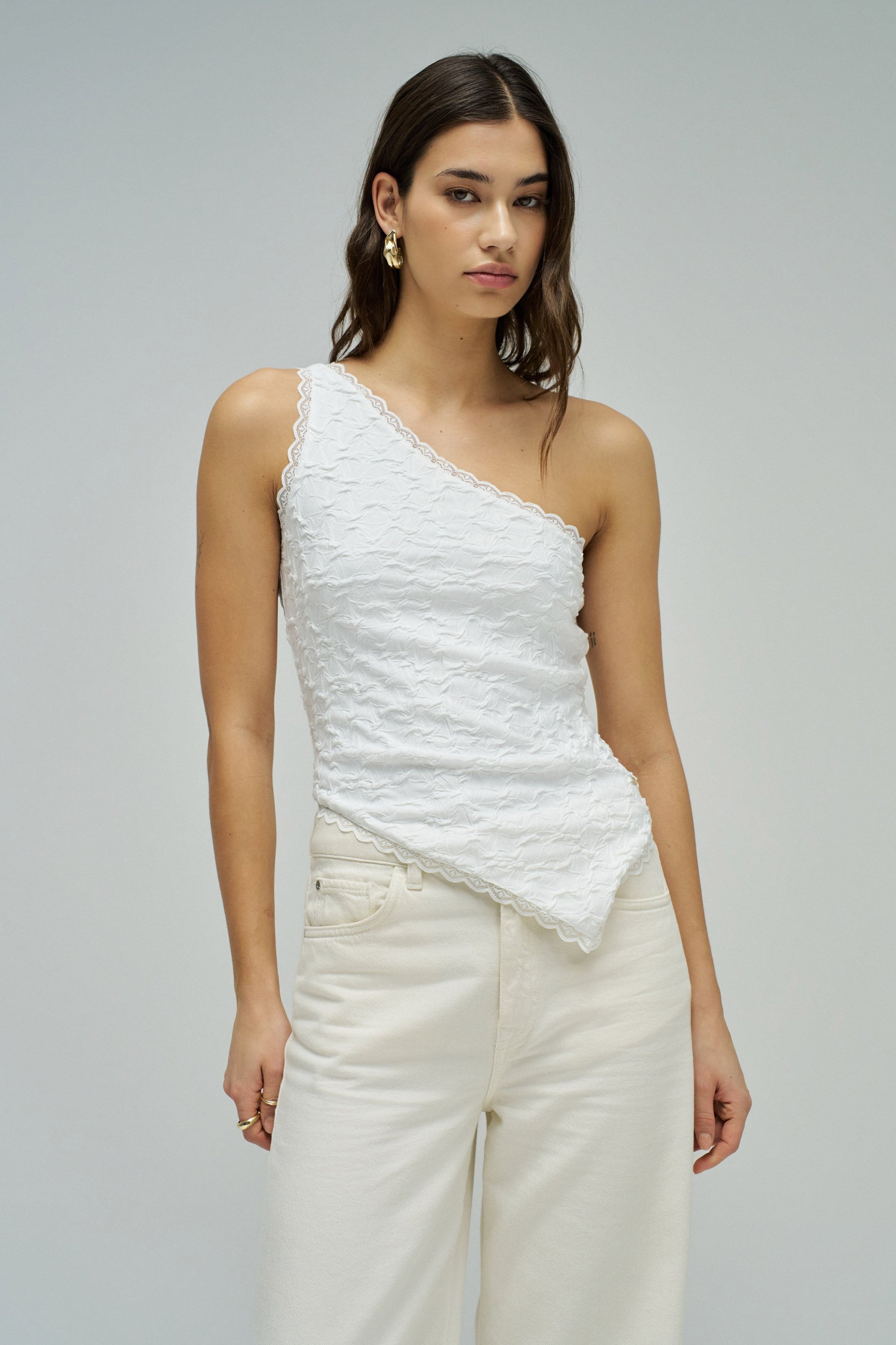TOP ASYMÉTRIQUE, SALSA JEANS