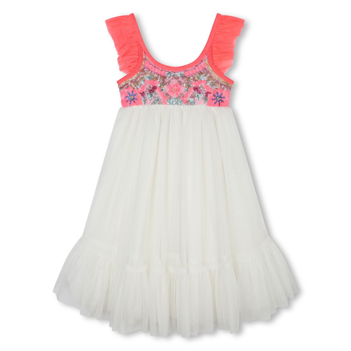 Robe de c r monie en tulle blanc Billieblush La Redoute