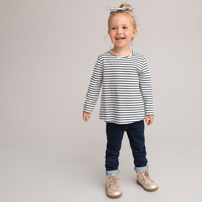 Pack of 4 T-Shirts in Cotton with Crew Neck and Long Sleeves LA REDOUTE COLLECTIONS