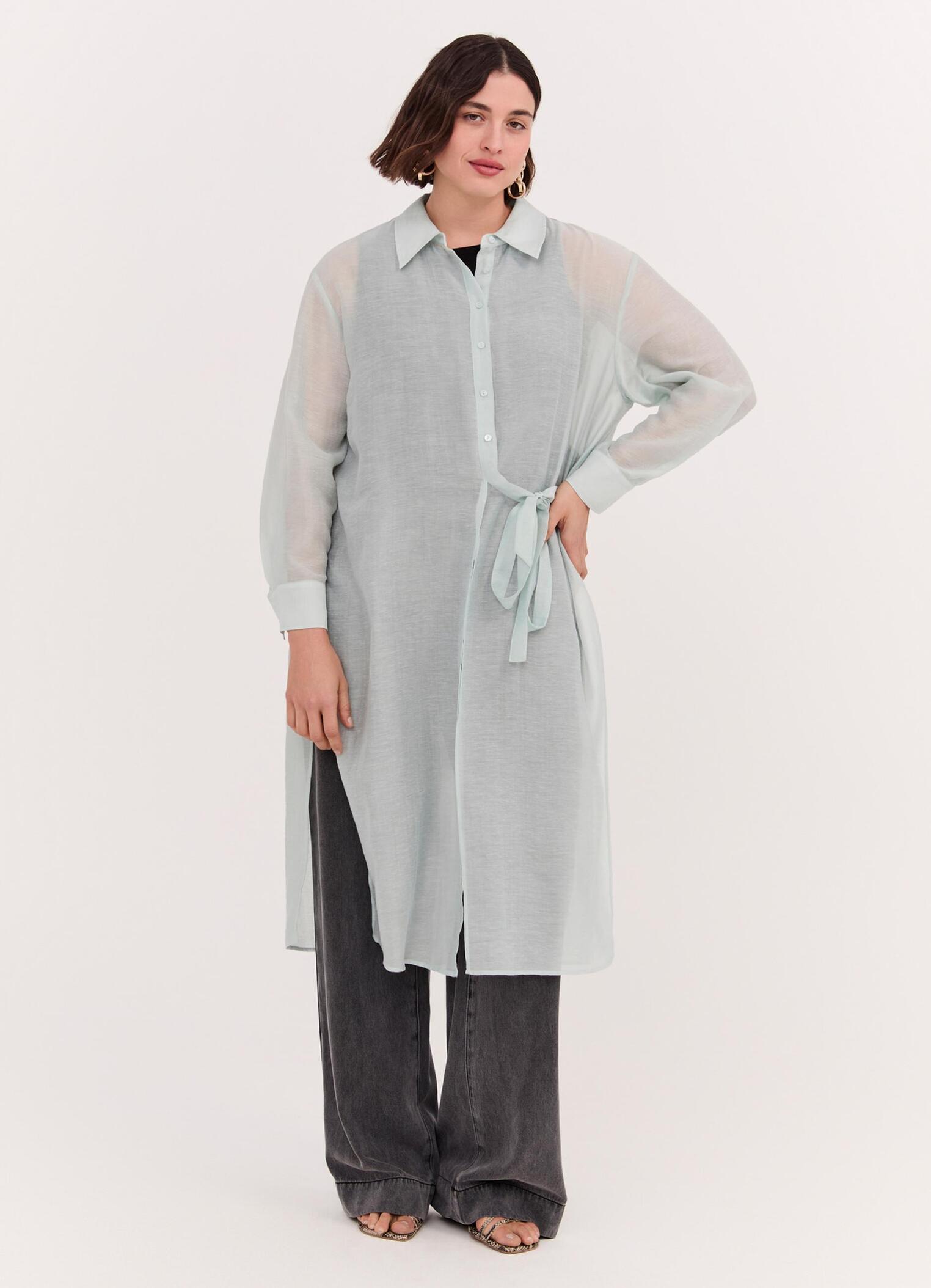 Chemise longue avec lacets, FIORELLA RUBINO
