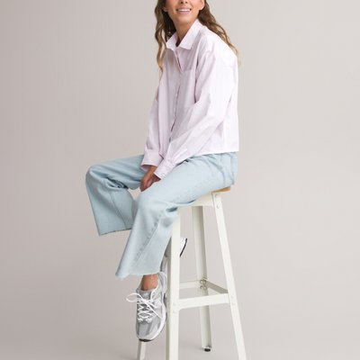 Striped Cotton Shirt with Long Sleeves LA REDOUTE COLLECTIONS