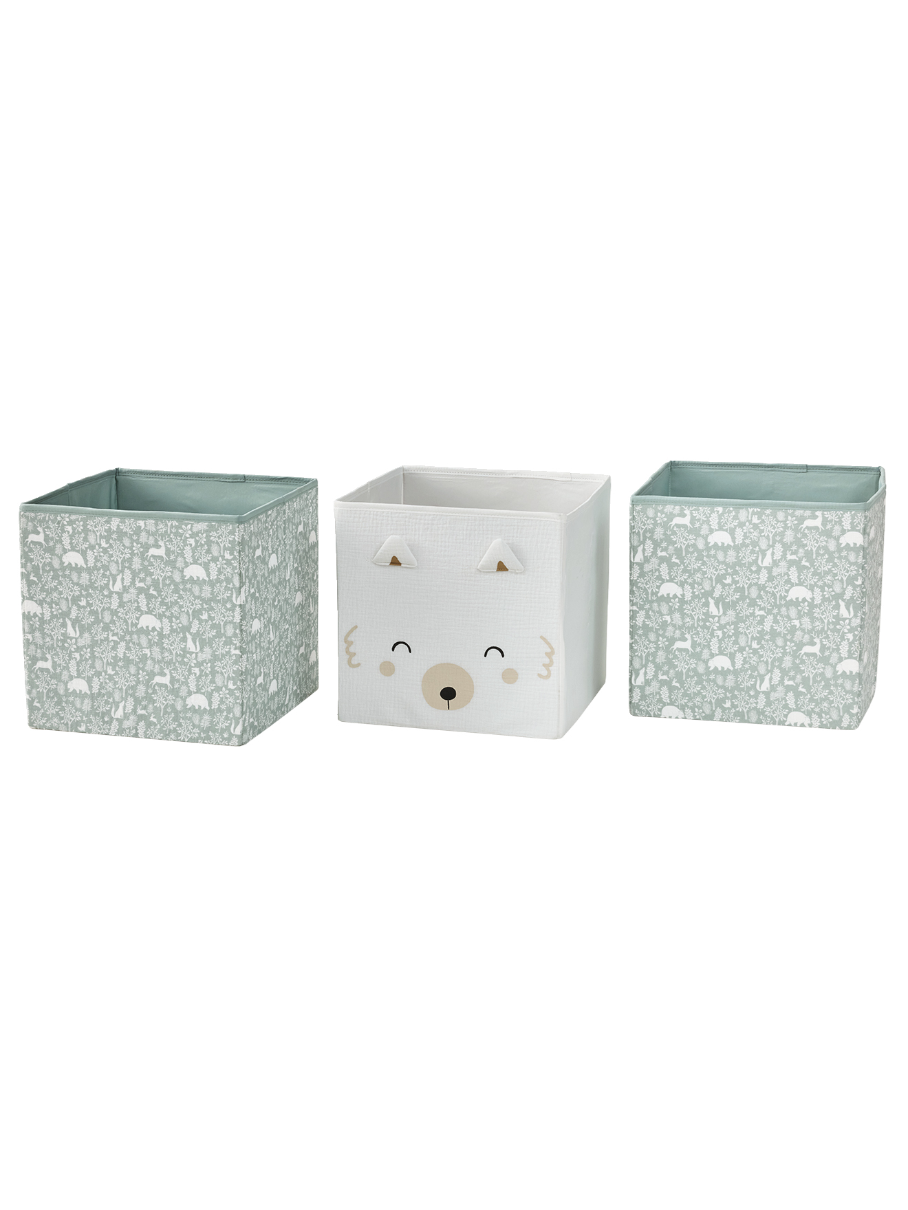 Lot de 3 bacs de rangement animaux DANS LES BOIS, VERTBAUDET