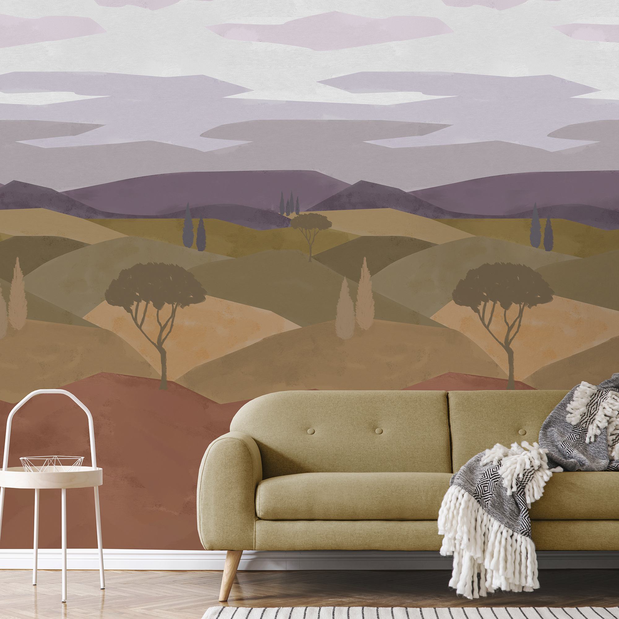 Fresque panoramique paysage toscan, SUBLIME